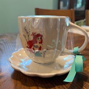 Rae Dunn “Ariel” Mug and Saucer Set